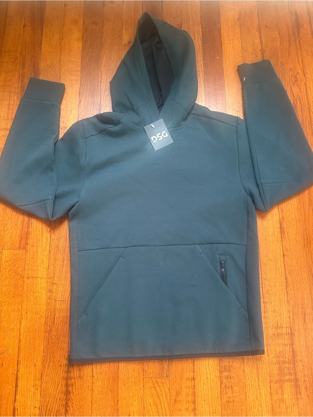DSG Men's Hooded Pullover Sweatshirt in Dark Green size XS